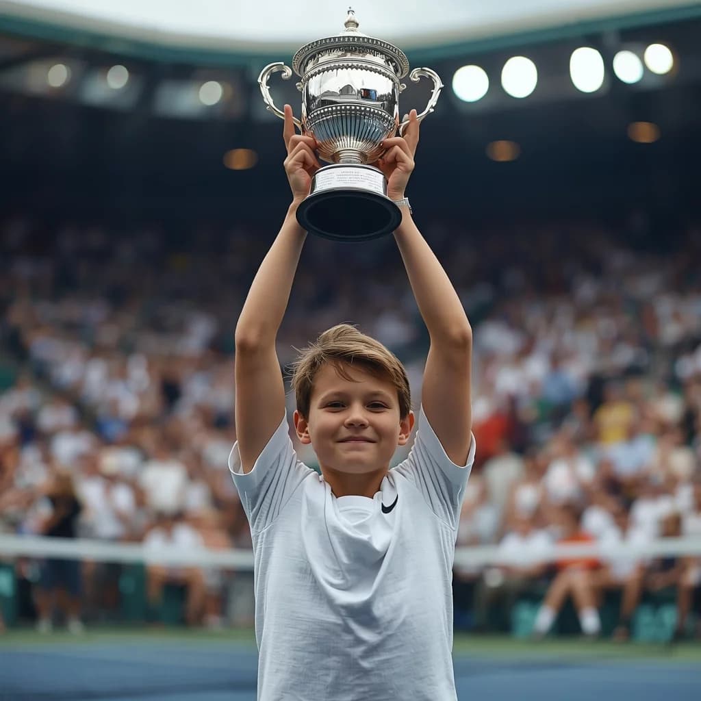 Young tennis player in action during a WTT junior tournament